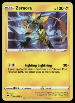 Zeraora 061/185 Holo Rare Vivid Voltage Pokemon Holo Near Mint - Image 1