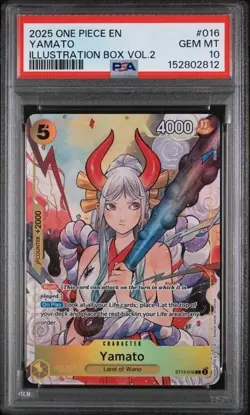 2025 ONE PIECE PROMOS #016 YAMATO ILLUSTRATION BOX VOL.2 PSA 10 - Image 1