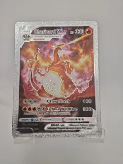 Pokemon TCG - Charizard VMAX Alt Art Ultra Rare - Silver Metal Card - Image 1