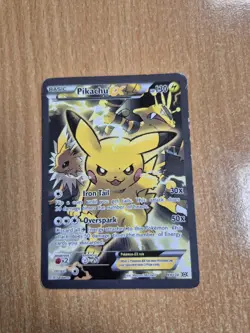 Pikachu EX XY124 promotional collectible card from the XY Black Star Promos set. - Image 1