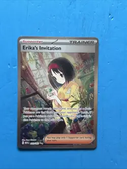 Pokemon Erika's Invitation 203/165 Scarlet & Violet 151 Full Art Holo Card🔥🔥🔥 - Image 1