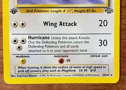 Pidgeot Jungle 1st Edition 1999 Non-Holo Rare Pokemon TCG 24/64 Vintage Card - Image 3