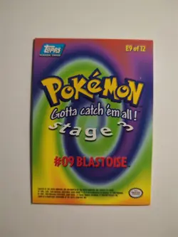 1998 Pokemon - Blastoise Card - Stage 3 - E9 of 12. Topps trading card - Image 2