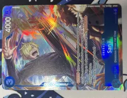 Bandai One Piece Card Game OP15-047 Sanji Holo 4000 Power Dressrosa - Image 1