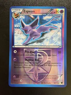 2013 ESPEON 48/116 Black & White Plasma Freeze Pokemon Card Reverse Holo LP (A) - Image 1