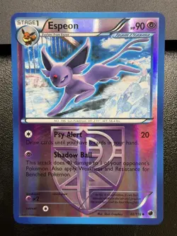 2013 ESPEON 48/116 Black & White Plasma Freeze Pokemon Card Reverse Holo LP (A) - Image 2