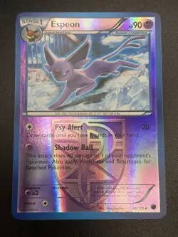 2013 ESPEON 48/116 Black & White Plasma Freeze Pokemon Card Reverse Holo LP (A) - Image 3