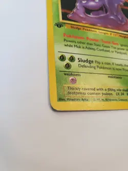 Muk - 28/62 - Pokemon Card Fossil 1st Edition Rare Card WOTC MP-damaged Crease - Image 2