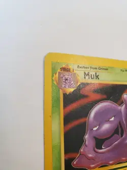 Muk - 28/62 - Pokemon Card Fossil 1st Edition Rare Card WOTC MP-damaged Crease - Image 4