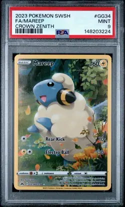 GRADED PSA 9 2023 Pokemon SWSH FA/Mareep Crown Zenith #GG34 - Image 1