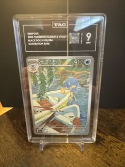 2025 POKEMON BLACK BOLT #102/086 SIMIPOUR ILLUSTRATION RARE TAG 9 - Image 1