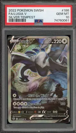 Pokemon Lugia V Silver Tempest Full Alt Art #186 PSA 10 Gem Mint - Image 1