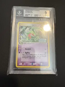Pokemon EX Crystal Guardians Grovyle #19 Reverse Foil Beckett Graded 9 2006 - Image 1