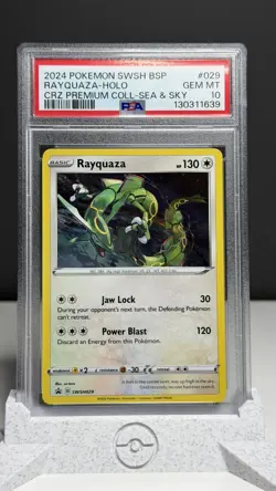 2024 POKEMON SWSH BLACK STAR PROMO #029 RAYQUAZA-HOLO PSA 10 - Image 1