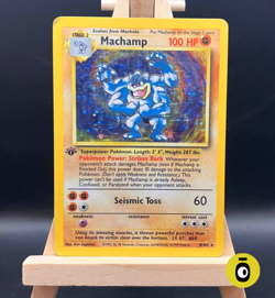 POKEMON - MACHAMP 1a ED. HOLO RARE 8/102 - Base Set - ENG - COND. PLAYED - Image 1