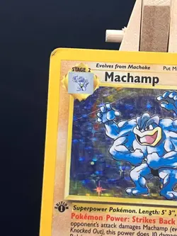 POKEMON - MACHAMP 1a ED. HOLO RARE 8/102 - Base Set - ENG - COND. PLAYED - Image 2