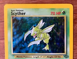 Pokemon TCG Scyther Jungle Holo Rare Unlimited #10/64 1999 WOTC Vintage MP - Image 2