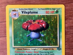 1999 Pokemon Vileplume 15/64 Holo Rare Jungle Set WOTC Vintage Holographic MP - Image 2