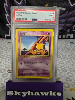 1999 Pokemon Game ABRA 43/102 PSA 9 MINT - Image 1