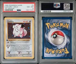 No Reserve PSA 8 1999 POKEMON BASE SET 1ST EDITION #5 CLEFAIRY-HOLO RARE - Image 3