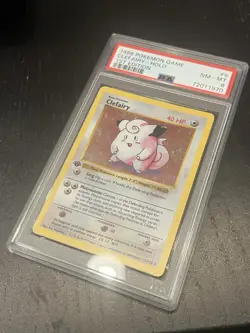 No Reserve PSA 8 1999 POKEMON BASE SET 1ST EDITION #5 CLEFAIRY-HOLO RARE - Image 4