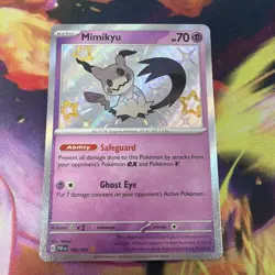 2024 POKEMON PALDEAN FATES MIMIKYU 160/091 SHINY RARE HOLO - Image 1