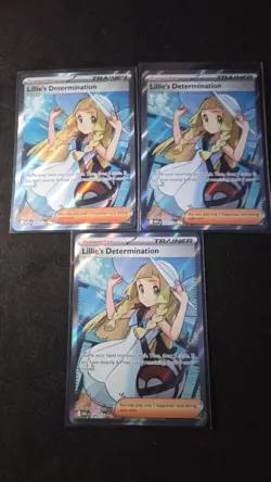 Pokemon TCG Lillie's Determination 169/132 Full Art Holo LOT OF 3 - Image 1