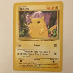 Pikachu Base set Pokemon TCG Wotc Base set #58 English Regular - Image 1