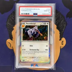 💎PSA 10 GEM MINT 2023 Pokemon Mew EN-151 AERODACTYL #142 Holo Rare - Image 2