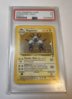 2000 POKEMON BASE SET 2 #9 MAGNETON-HOLO PSA 5 - Image 1