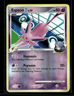 Pokemon 2009 Platinum – Rising Rivals Espeon 4 #18/111 Reverse Holo - Image 1