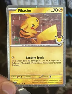 2X Pikachu 051/162 Cosmos Holo Promo Pokemon Day 2026 Error Extra Opaque + Bleed - Image 4