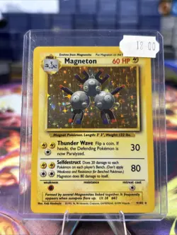 Magneton Base Set Holo 9/102 Pokemon✨🔥SHIPS FAST💨RARE VINTAGE📈 +FREE GIFT🎁 - Image 1