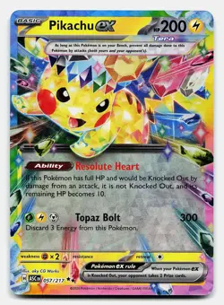 PIKACHU EX SURGING SPARKS 057/191 NM DOUBLE RARE POKEMON - Image 2