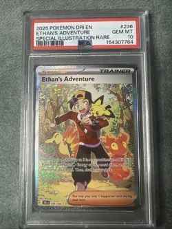 Pokemon TCG Ethan's Adventure Sir 236/182 Destined Rivals PSA 10 Gem Mint - Image 1