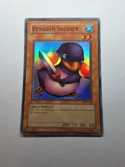 Penguin Soldier SDJ-022 Yugioh TCG 1st Edtition Foil NM - Image 1