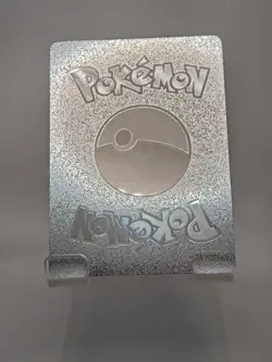 Pokemon TCG - Eternatus VMAX Alt Character Art Rare - Custom Silver Metal Card - Image 2
