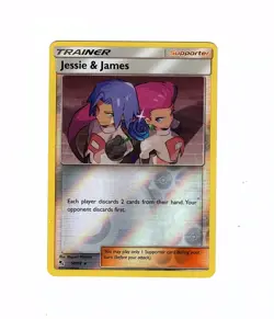 Jessie & James 58/68 Hidden Fates Reverse Holo Rare - Pokemon Card NM - Image 1