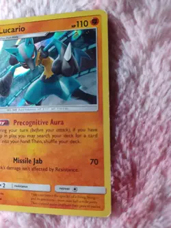 2018 Pokemon Lucario Holo Rare Ultra Prism 67/156 English TCG Card - Image 3