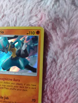 2018 Pokemon Lucario Holo Rare Ultra Prism 67/156 English TCG Card - Image 4