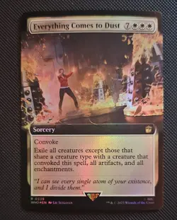 MTG FOIL EXTENDED ART Everything Comes To Dust 0339 Rare NM - Image 1