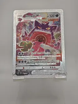 Pokemon TCG - Gengar VMAX Alt Art Ultra Rare - Custom Silver Metal Card - Image 1