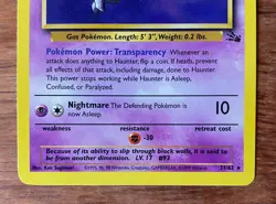 Pokemon TCG Haunter 21/62 Fossil Non-holo Rare Unlimited 1999 LP Vintage - Image 3
