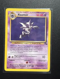Pokemon TCG Haunter Fossil Card 21/62 Regular Rare 1999 Vintage LP Condition - Image 1