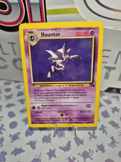 Pokemon Card Haunter 21/62 Base Set Fossil, Unlimited Non-Holo Rare Vintage - Image 1