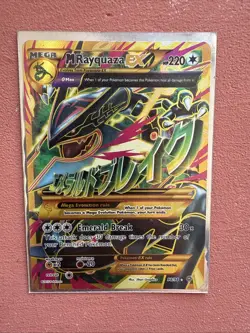 MEGA M RAYQUAZA EX 2015 Pokemon XY Ancient Origins Shiny Full Art #98/98 - Image 1