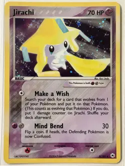 2004 Pokemon Ex Hidden Legends Jirachi Holo Rare Card 8/101 NM - Image 1