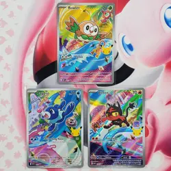 Rowlett 043 + Litten 044 + Popplio 045 - First Partner Pokemon Cards #L542 - Image 1