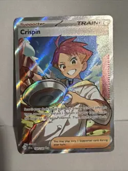 Pokemon TCG Trainer Crispin 164/142 Stellar Crown Ultra Rare Holo Card - Image 1