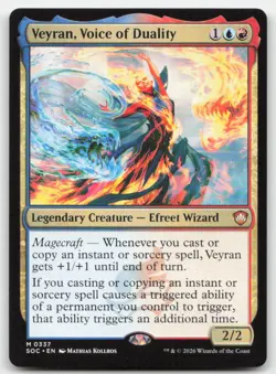 Veyran, Voice of Duality 337 SOC Commander: Secrets of Strixhaven Magic MTG NM - Image 1